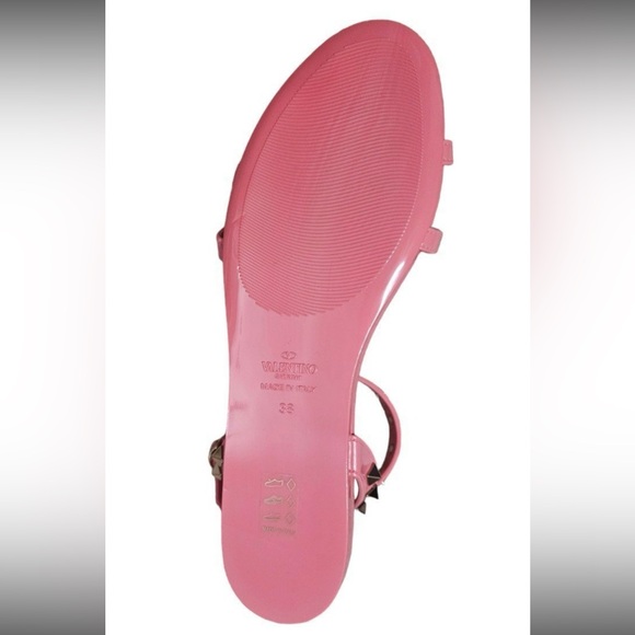 Valentino Women's Rockstud Ankle Strap Rubber Sandals - size 38 - Picture 3 of 5